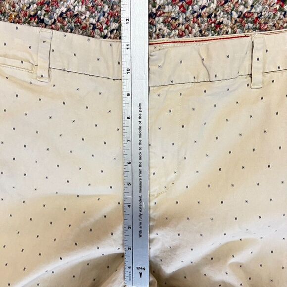 Tommy Hilfiger Hampton Tan "H" Pattern Stretch Slim Leg Chino Pants Size 16 - Picture 14 of 16
